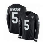 Men's Nike Oakland Raiders #5 Johnny Townsend Limited Black Therma Long Sleeve NFL Jersey