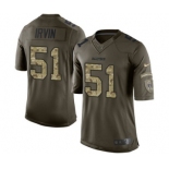 Men's Nike Oakland Raiders #51 Bruce Irvin Limited Green Salute to Service NFL Jersey