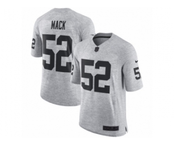 Men's Nike Oakland Raiders #52 Khalil Mack Limited Gray Gridiron II NFL Jersey