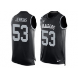 Men's Nike Oakland Raiders #53 Jelani Jenkins Limited Black Player Name & Number Tank Top NFL Jersey