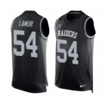 Men's Nike Oakland Raiders #54 Emmanuel Lamur Limited Black Player Name & Number Tank Top NFL Jersey