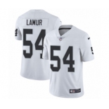 Men's Nike Oakland Raiders #54 Emmanuel Lamur White Vapor Untouchable Limited Player NFL Jersey