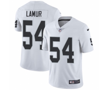 Men's Nike Oakland Raiders #54 Emmanuel Lamur White Vapor Untouchable Limited Player NFL Jersey