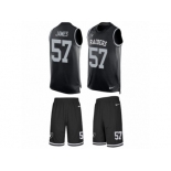 Men's Nike Oakland Raiders #57 Cory James Limited Black Tank Top Suit NFL Jersey