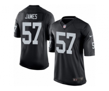 Men's Nike Oakland Raiders #57 Cory James Limited Black Team Color NFL Jersey