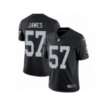 Men's Nike Oakland Raiders #57 Cory James Vapor Untouchable Limited Black Team Color NFL Jersey