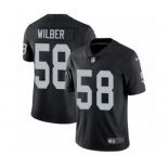 Men's Nike Oakland Raiders #58 Kyle Wilber Black Team Color Vapor Untouchable Limited Player NFL Jersey