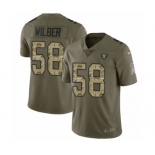 Men's Nike Oakland Raiders #58 Kyle Wilber Limited Olive Camo 2017 Salute to Service NFL Jersey