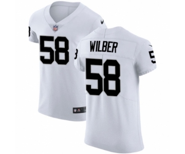 Men's Nike Oakland Raiders #58 Kyle Wilber White Vapor Untouchable Elite Player NFL Jersey