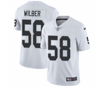 Men's Nike Oakland Raiders #58 Kyle Wilber White Vapor Untouchable Limited Player NFL Jersey