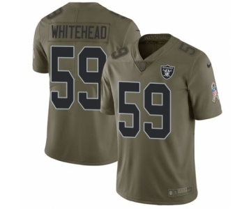 Men's Nike Oakland Raiders #59 Tahir Whitehead Limited Olive 2017 Salute to Service NFL Jersey