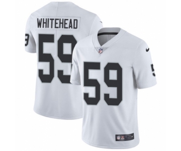 Men's Nike Oakland Raiders #59 Tahir Whitehead White Vapor Untouchable Limited Player NFL Jersey