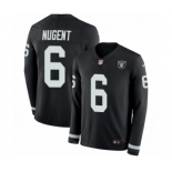 Men's Nike Oakland Raiders #6 Mike Nugent Limited Black Therma Long Sleeve NFL Jersey