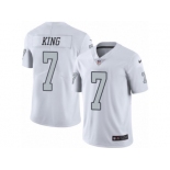 Men's Nike Oakland Raiders #7 Marquette King Limited White Rush NFL Jersey