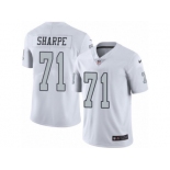 Men's Nike Oakland Raiders #71 David Sharpe Limited White Rush NFL Jersey