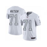 Men's Nike Oakland Raiders #71 Menelik Watson Limited White Rush NFL Jersey