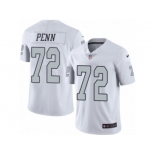 Men's Nike Oakland Raiders #72 Donald Penn Limited White Rush NFL Jersey