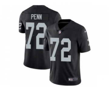 Men's Nike Oakland Raiders #72 Donald Penn Vapor Untouchable Limited Black Team Color NFL Jersey