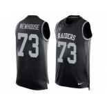 Men's Nike Oakland Raiders #73 Marshall Newhouse Limited Black Player Name & Number Tank Top NFL Jersey