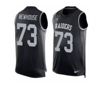 Men's Nike Oakland Raiders #73 Marshall Newhouse Limited Black Player Name & Number Tank Top NFL Jersey