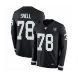 Men's Nike Oakland Raiders #78 Art Shell Limited Black Therma Long Sleeve NFL Jersey