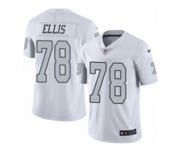 Men's Nike Oakland Raiders #78 Justin Ellis Limited White Rush NFL Jersey