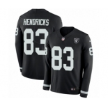 Men's Nike Oakland Raiders #83 Ted Hendricks Limited Black Therma Long Sleeve NFL Jersey