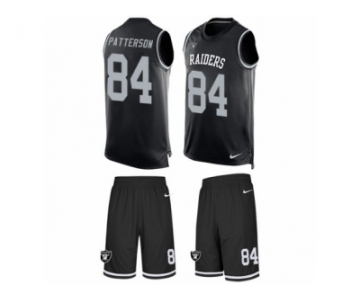 Men's Nike Oakland Raiders #84 Cordarrelle Patterson Limited Black Tank Top Suit NFL Jersey