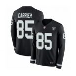 Men's Nike Oakland Raiders #85 Derek Carrier Limited Black Therma Long Sleeve NFL Jersey