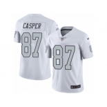 Men's Nike Oakland Raiders #87 Dave Casper Limited White Rush NFL Jersey