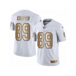 Men's Nike Oakland Raiders #89 Amari Cooper Limited White Gold Rush NFL Jersey