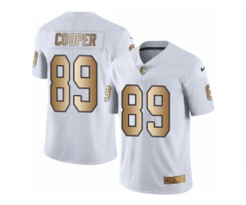 Men's Nike Oakland Raiders #89 Amari Cooper Limited White Gold Rush NFL Jersey