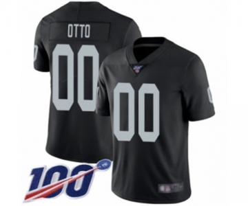 Men's Oakland Raiders #00 Jim Otto Black Team Color Vapor Untouchable Limited Player 100th Season Football Jersey