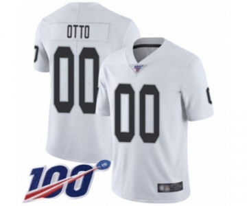 Men's Oakland Raiders #00 Jim Otto White Vapor Untouchable Limited Player 100th Season Football Jersey