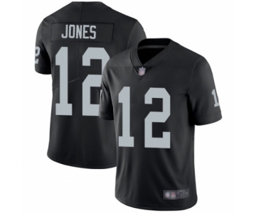 Men's Oakland Raiders #12 Zay Jones Black Team Color Vapor Untouchable Limited Player Football Jersey