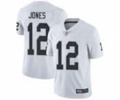 Men's Oakland Raiders #12 Zay Jones White Vapor Untouchable Limited Player Football Jersey