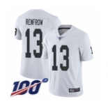 Men's Oakland Raiders #13 Hunter Renfrow White Vapor Untouchable Limited Player 100th Season Football Jersey