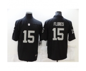 Men's Oakland Raiders #15 Wilmer Flores Nike Black Retired Player Limited Jersey