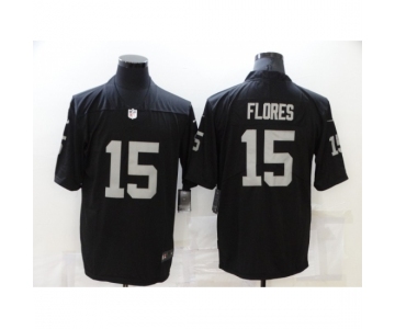 Men's Oakland Raiders #15 Wilmer Flores Nike Black Retired Player Limited Jersey