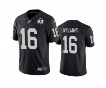 Men's Oakland Raiders #16 Tyrell Williams Black 60th Anniversary Vapor Untouchable Limited Player 100th Season Football Jersey