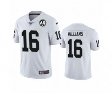 Men's Oakland Raiders #16 Tyrell Williams White 60th Anniversary Vapor Untouchable Limited Player 100th Season Football Jersey