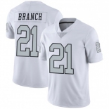 Men's Oakland Raiders  #21 Branch White Gray Team Color Vapor Untouchable Limited Jersey