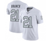 Men's Oakland Raiders  #21 Branch White Gray Team Color Vapor Untouchable Limited Jersey