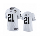 Men's Oakland Raiders #21 Gareon Conley White 60th Anniversary Vapor Untouchable Limited Player 100th Season Football Jersey