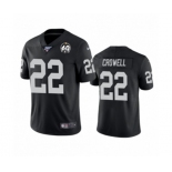 Men's Oakland Raiders #22 Isaiah Crowell Black 60th Anniversary Vapor Untouchable Limited Player 100th Season Football Jersey