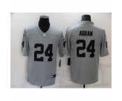 Men's Oakland Raiders #24 Johnathan Abram Nike Silver Inverted Legend Jersey