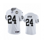 Men's Oakland Raiders #24 Johnathan Abram White 60th Anniversary Vapor Untouchable Limited Player 100th Season Football Jersey