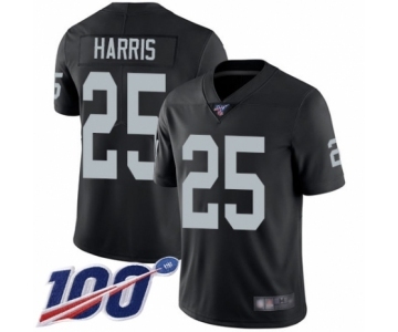 Men's Oakland Raiders #25 Erik Harris Black Team Color Vapor Untouchable Limited Player 100th Season Football Jersey