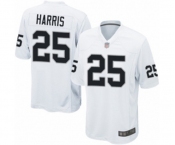 Men's Oakland Raiders #25 Erik Harris Game White Football Jersey