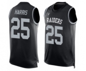 Men's Oakland Raiders #25 Erik Harris Limited Black Player Name & Number Tank Top Football Jersey